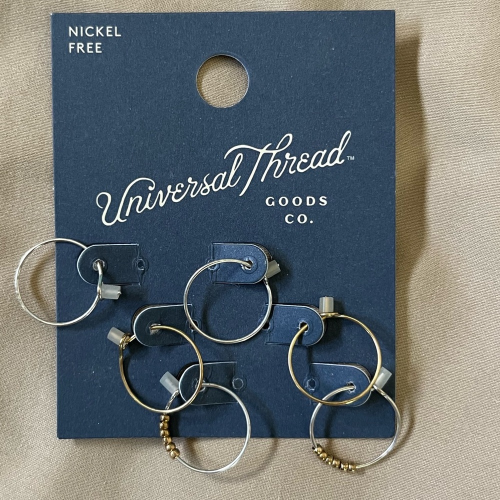 Silver and Gold Hoop Earrings